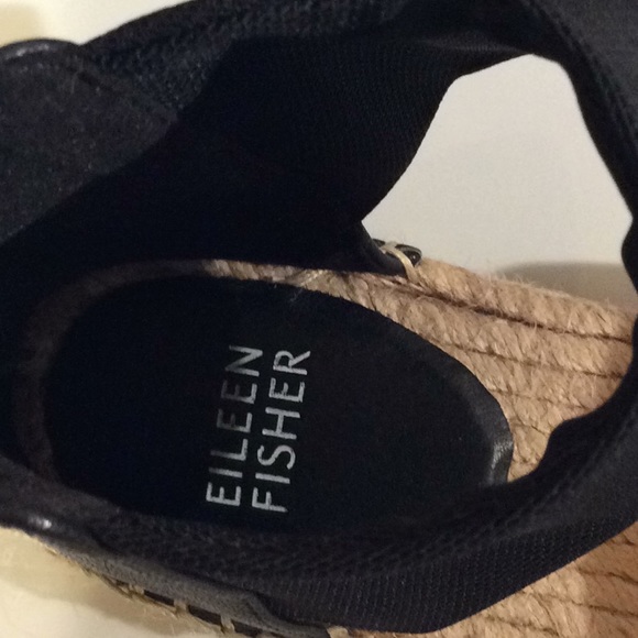 Eileen Fisher black leather flats - Picture 3 of 8